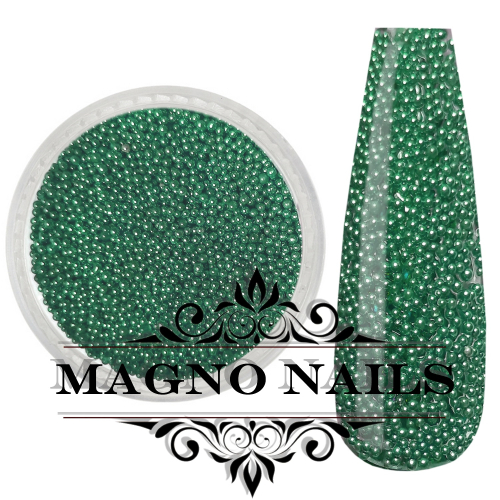 Nail Art Glasperlen - Glas Beads - grün metallic Nägel Nail art Nailart Nageldesign Nagel